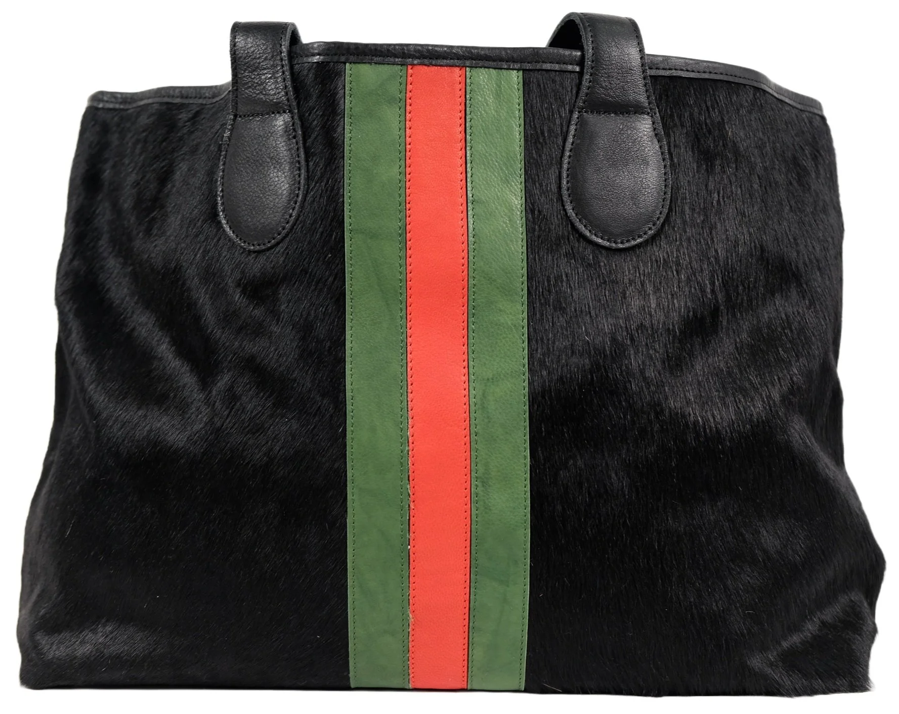 Hyde Stripe Tote in Black | Parker & Hyde